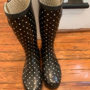 Chooka polka dot tall rain boots